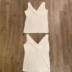 Old Navy, maternity white tank tops. Two. Size small.